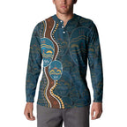 Aboriginal Masks Art Button Sweatshirt Australian Indigenous