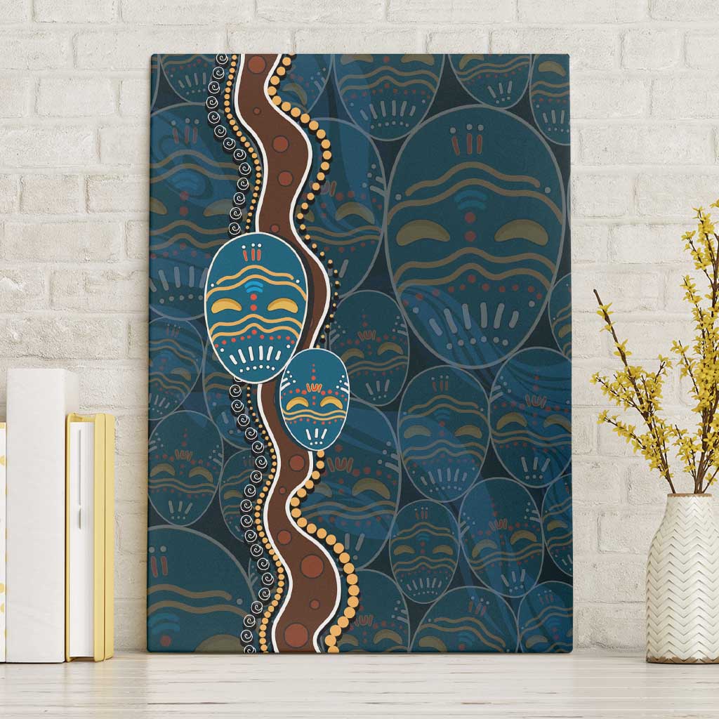 Aboriginal Masks Art Canvas Wall Art Australian Indigenous