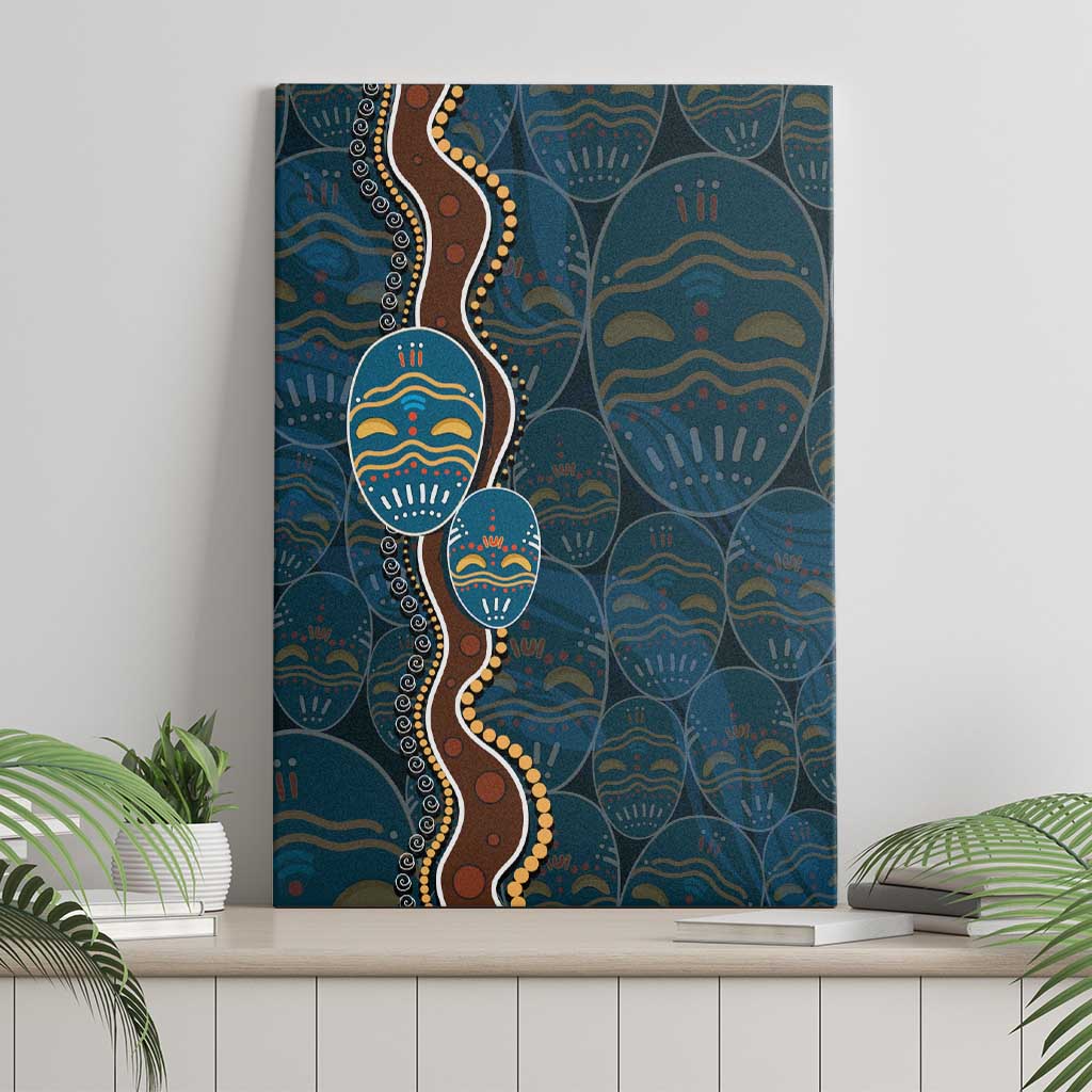 Aboriginal Masks Art Canvas Wall Art Australian Indigenous