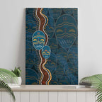 Aboriginal Masks Art Canvas Wall Art Australian Indigenous