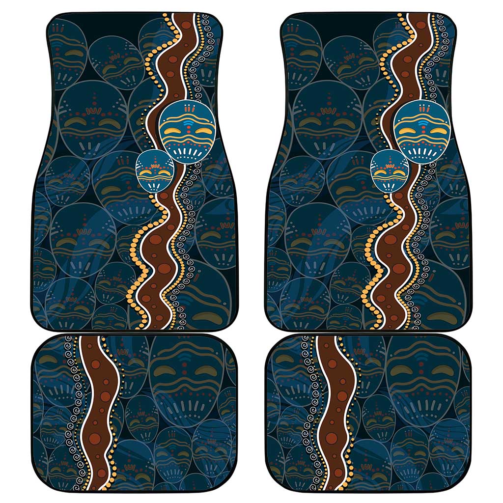 Aboriginal Masks Art Car Mats Australian Indigenous