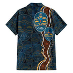 Aboriginal Masks Art Family Matching Long Sleeve Bodycon Dress and Hawaiian Shirt Australian Indigenous