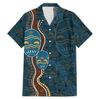 Aboriginal Masks Art Family Matching Mermaid Dress and Hawaiian Shirt Australian Indigenous