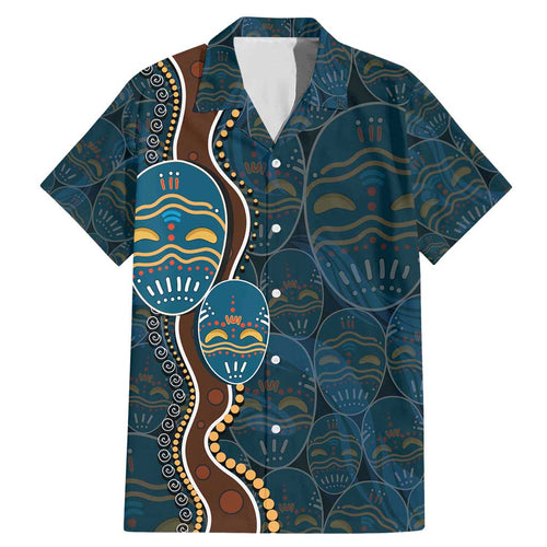 Aboriginal Masks Art Family Matching Mermaid Dress and Hawaiian Shirt Australian Indigenous