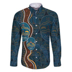 Aboriginal Masks Art Family Matching Puletasi and Hawaiian Shirt Australian Indigenous
