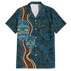 Aboriginal Masks Art Family Matching Tank Maxi Dress and Hawaiian Shirt Australian Indigenous