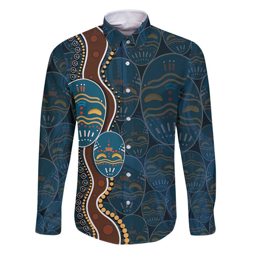 Aboriginal Masks Art Family Matching Tank Maxi Dress and Hawaiian Shirt Australian Indigenous