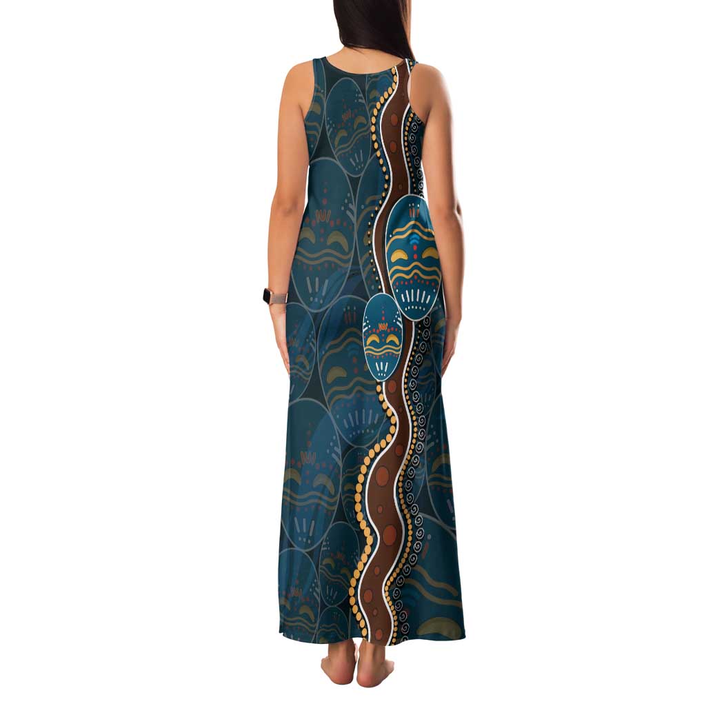 Aboriginal Masks Art Family Matching Tank Maxi Dress and Hawaiian Shirt Australian Indigenous