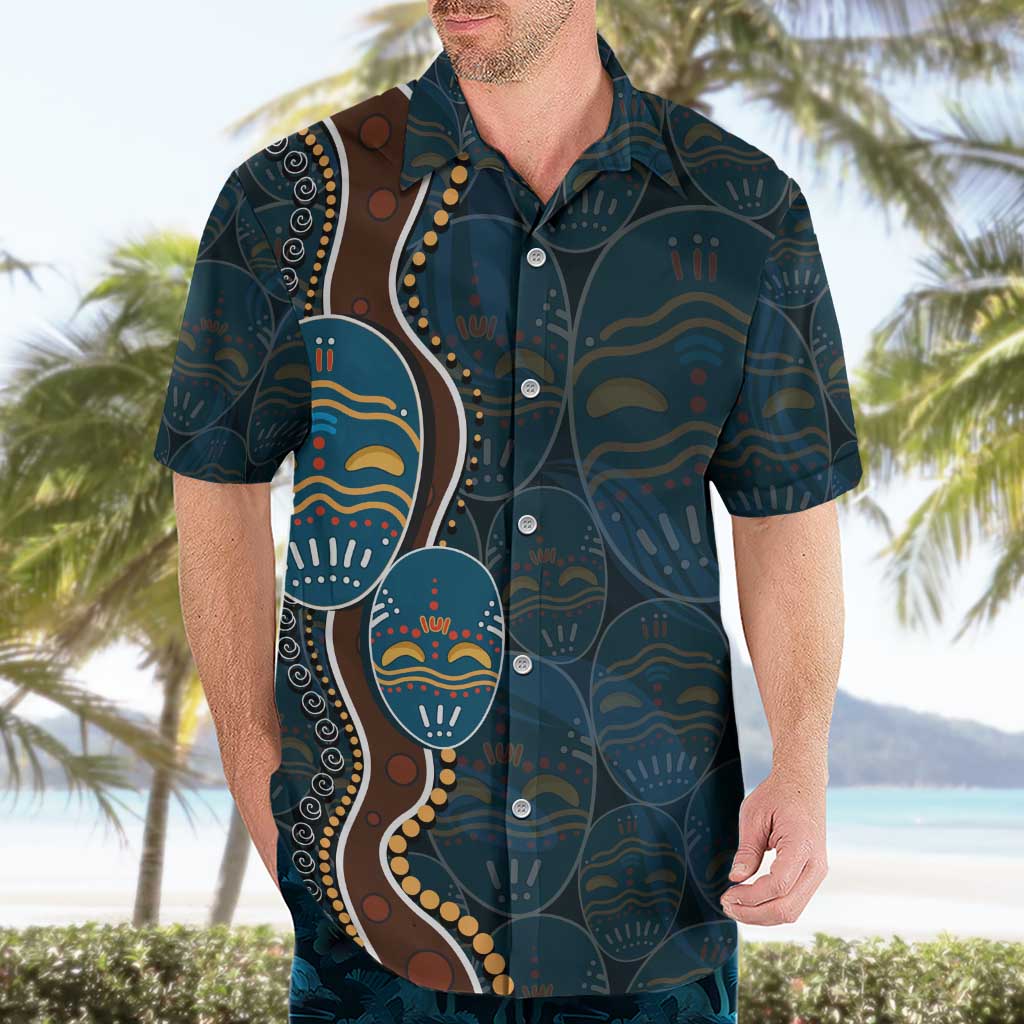 Aboriginal Masks Art Hawaiian Shirt Australian Indigenous