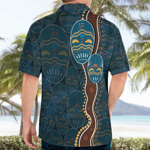 Aboriginal Masks Art Hawaiian Shirt Australian Indigenous