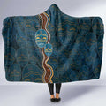 Aboriginal Masks Art Hooded Blanket Australian Indigenous