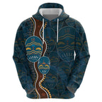 Aboriginal Masks Art Hoodie Australian Indigenous