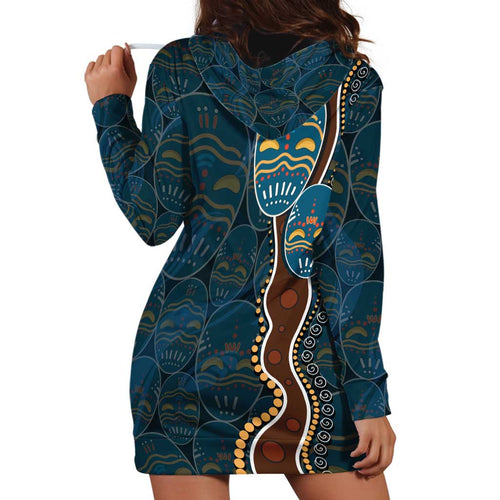 Aboriginal Masks Art Hoodie Dress Australian Indigenous