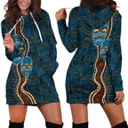 Aboriginal Masks Art Hoodie Dress Australian Indigenous