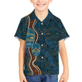 Aboriginal Masks Art Kid Hawaiian Shirt Australian Indigenous