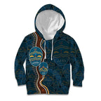 Aboriginal Masks Art Kid Hoodie Australian Indigenous