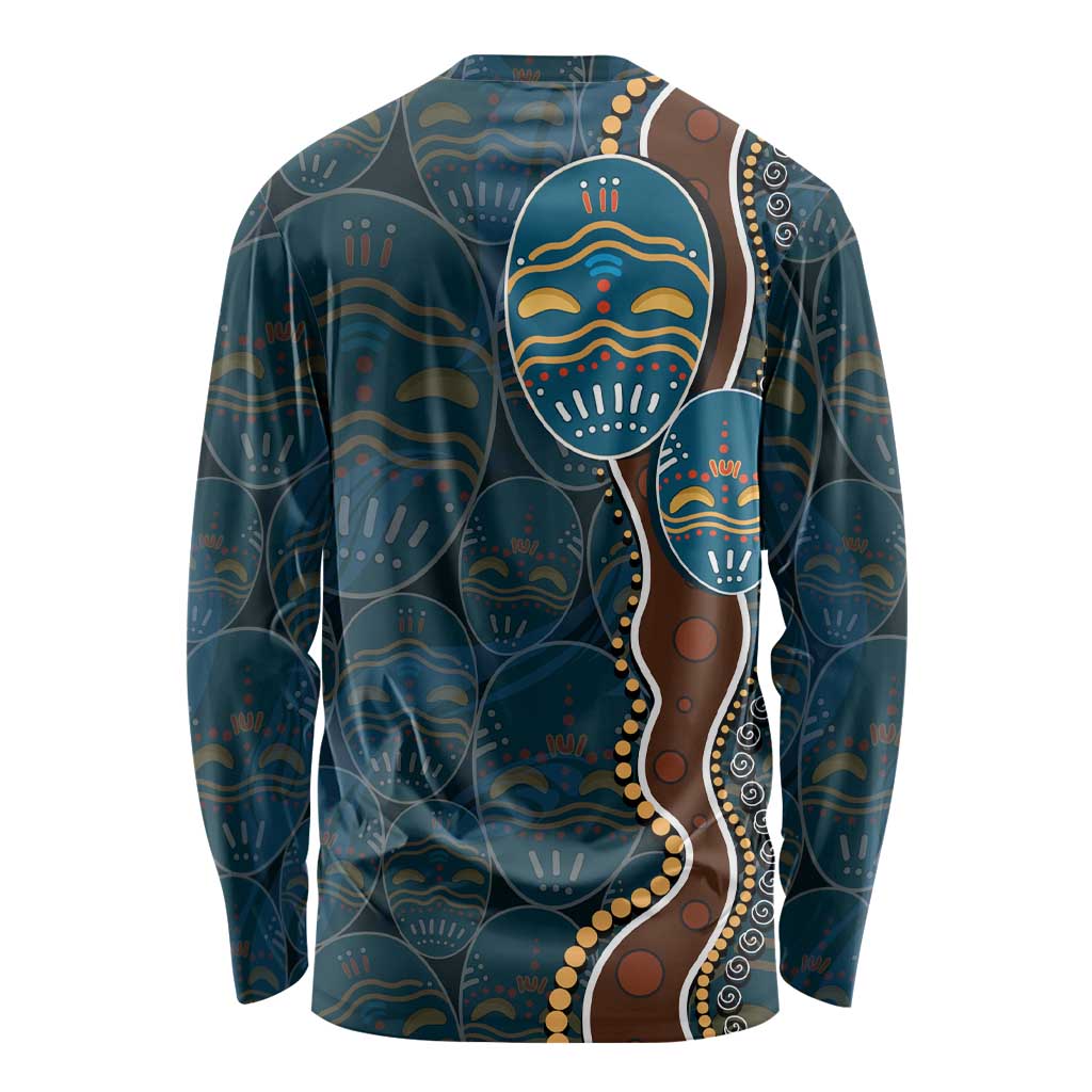 Aboriginal Masks Art Long Sleeve Shirt Australian Indigenous