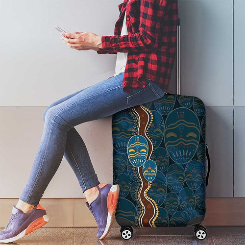 Aboriginal Masks Art Luggage Cover Australian Indigenous