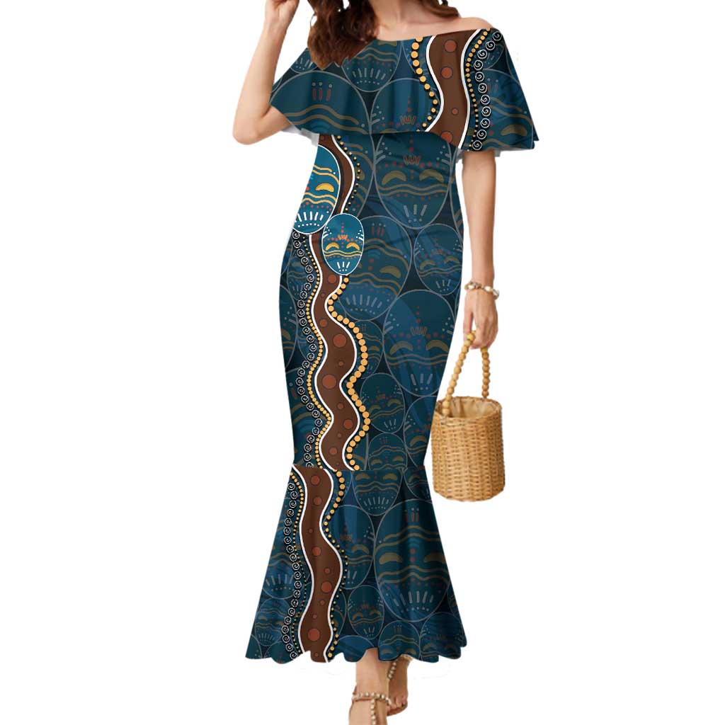 Aboriginal Masks Art Mermaid Dress Australian Indigenous