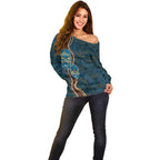 Aboriginal Masks Art Off Shoulder Sweater Australian Indigenous