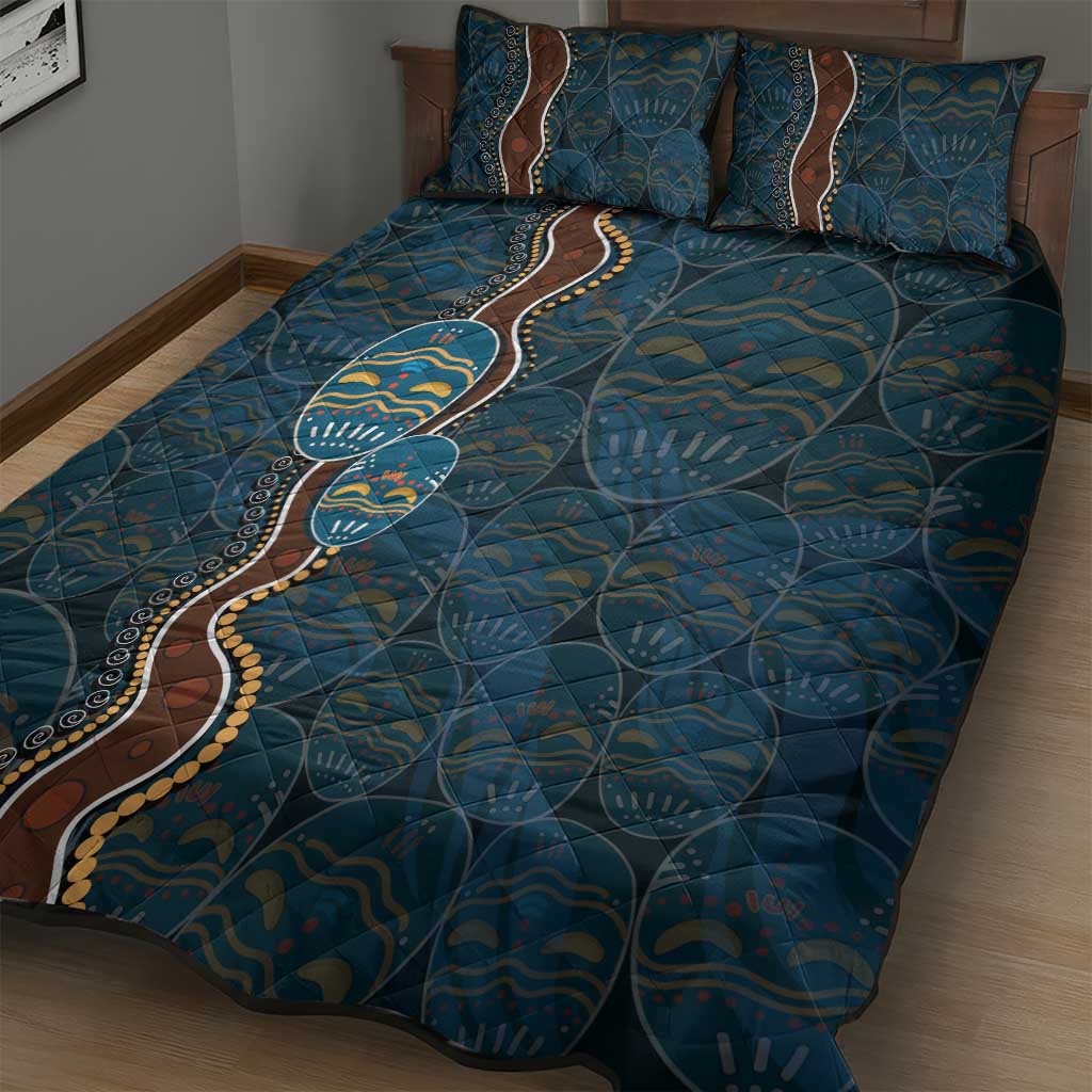 Aboriginal Masks Art Quilt Bed Set Australian Indigenous