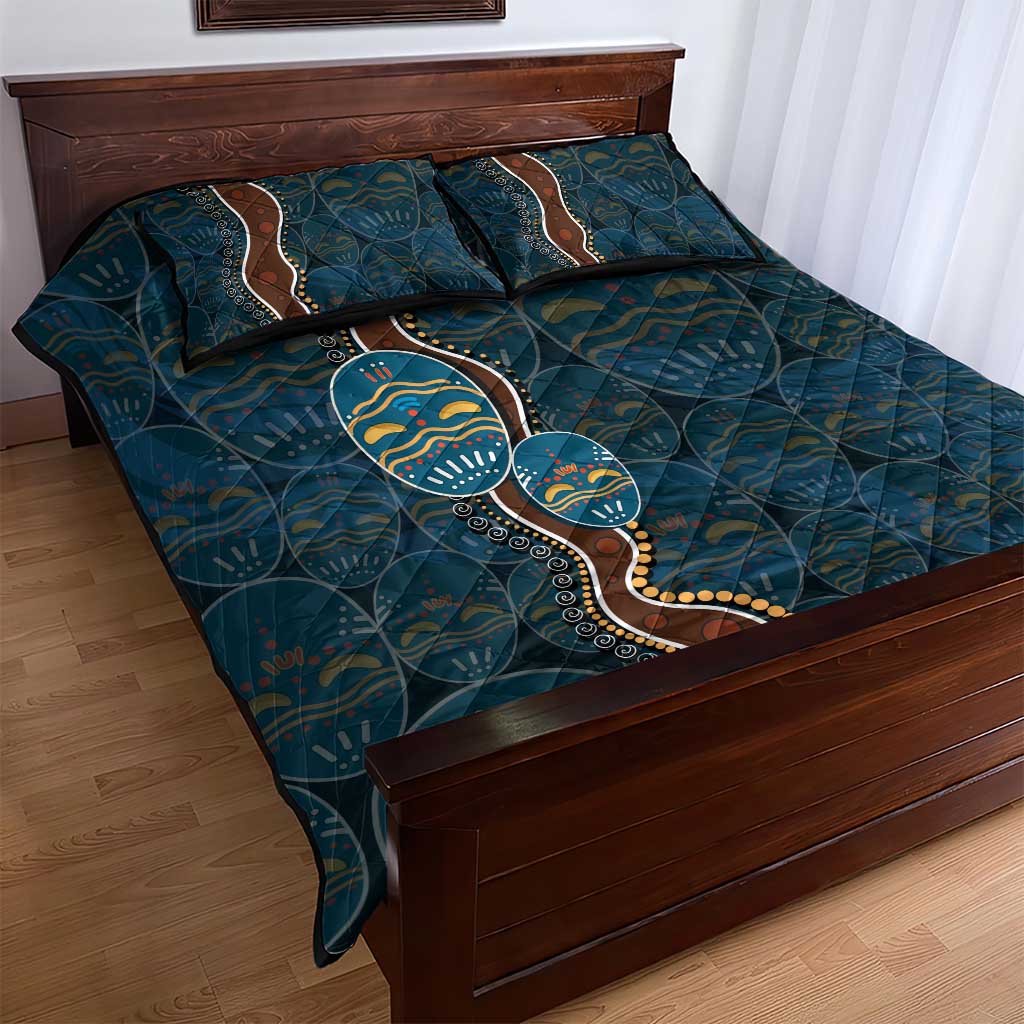 Aboriginal Masks Art Quilt Bed Set Australian Indigenous