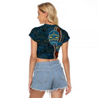 Aboriginal Masks Art Raglan Cropped T Shirt Australian Indigenous