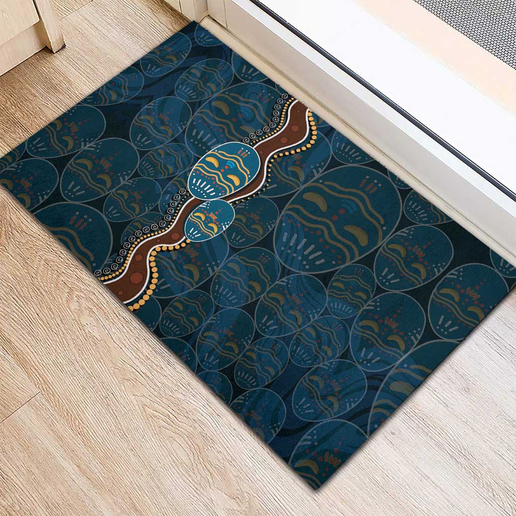 Aboriginal Masks Art Rubber Doormat Australian Indigenous