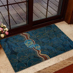 Aboriginal Masks Art Rubber Doormat Australian Indigenous