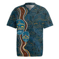 Aboriginal Masks Art Rugby Jersey Australian Indigenous