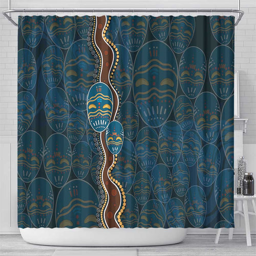 Aboriginal Masks Art Shower Curtain Australian Indigenous