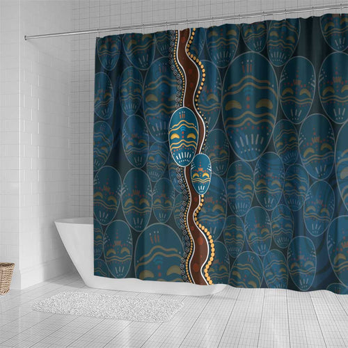 Aboriginal Masks Art Shower Curtain Australian Indigenous