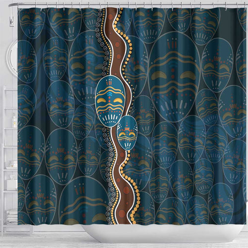 Aboriginal Masks Art Shower Curtain Australian Indigenous