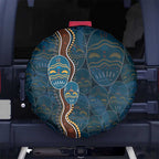 Aboriginal Masks Art Spare Tire Cover Australian Indigenous