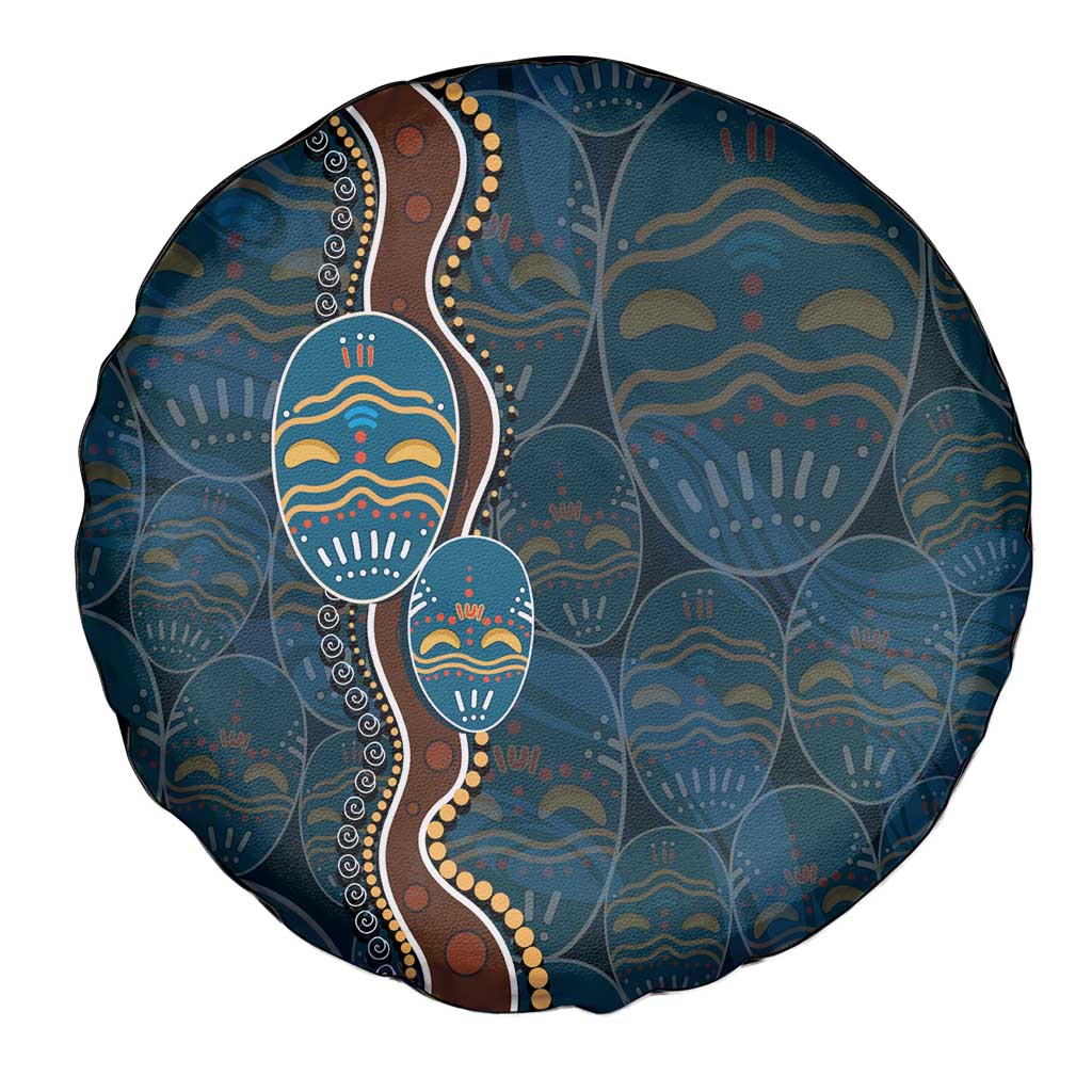 Aboriginal Masks Art Spare Tire Cover Australian Indigenous
