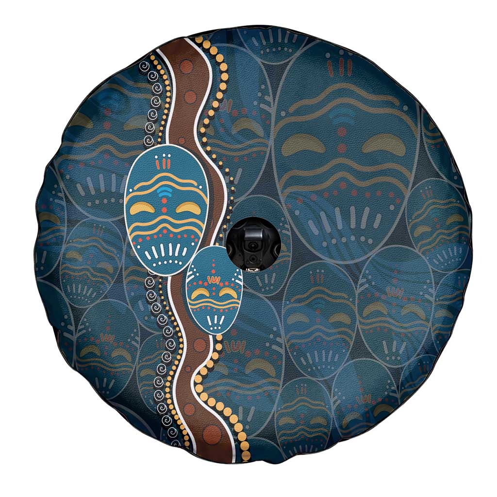 Aboriginal Masks Art Spare Tire Cover Australian Indigenous