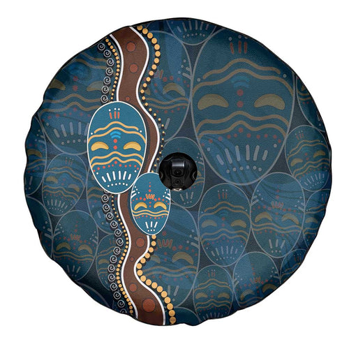 Aboriginal Masks Art Spare Tire Cover Australian Indigenous