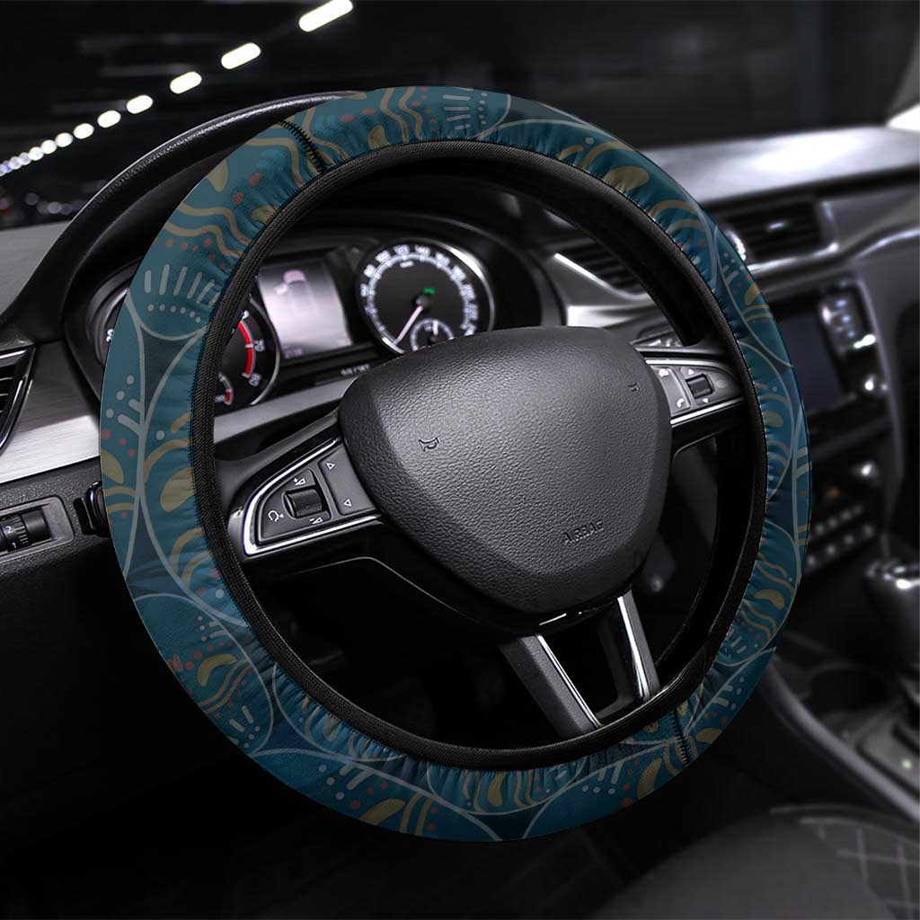Aboriginal Masks Art Steering Wheel Cover Australian Indigenous
