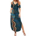 Aboriginal Masks Art Summer Maxi Dress Australian Indigenous
