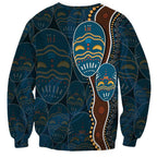 Aboriginal Masks Art Sweatshirt Australian Indigenous