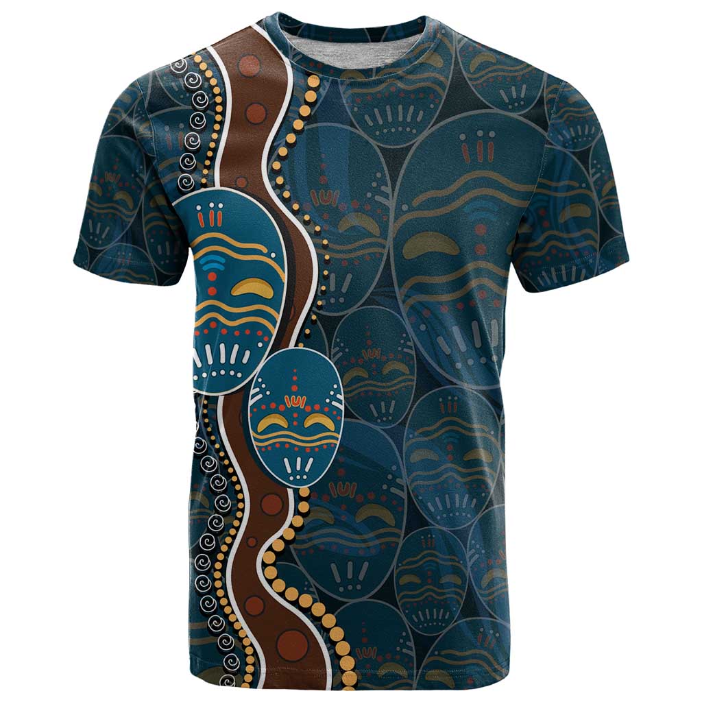 Aboriginal Masks Art T Shirt Australian Indigenous