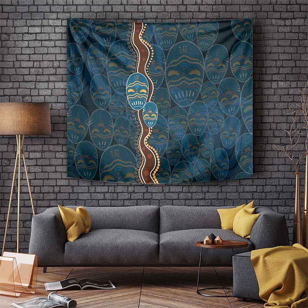 Aboriginal Masks Art Tapestry Australian Indigenous