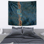 Aboriginal Masks Art Tapestry Australian Indigenous
