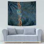 Aboriginal Masks Art Tapestry Australian Indigenous
