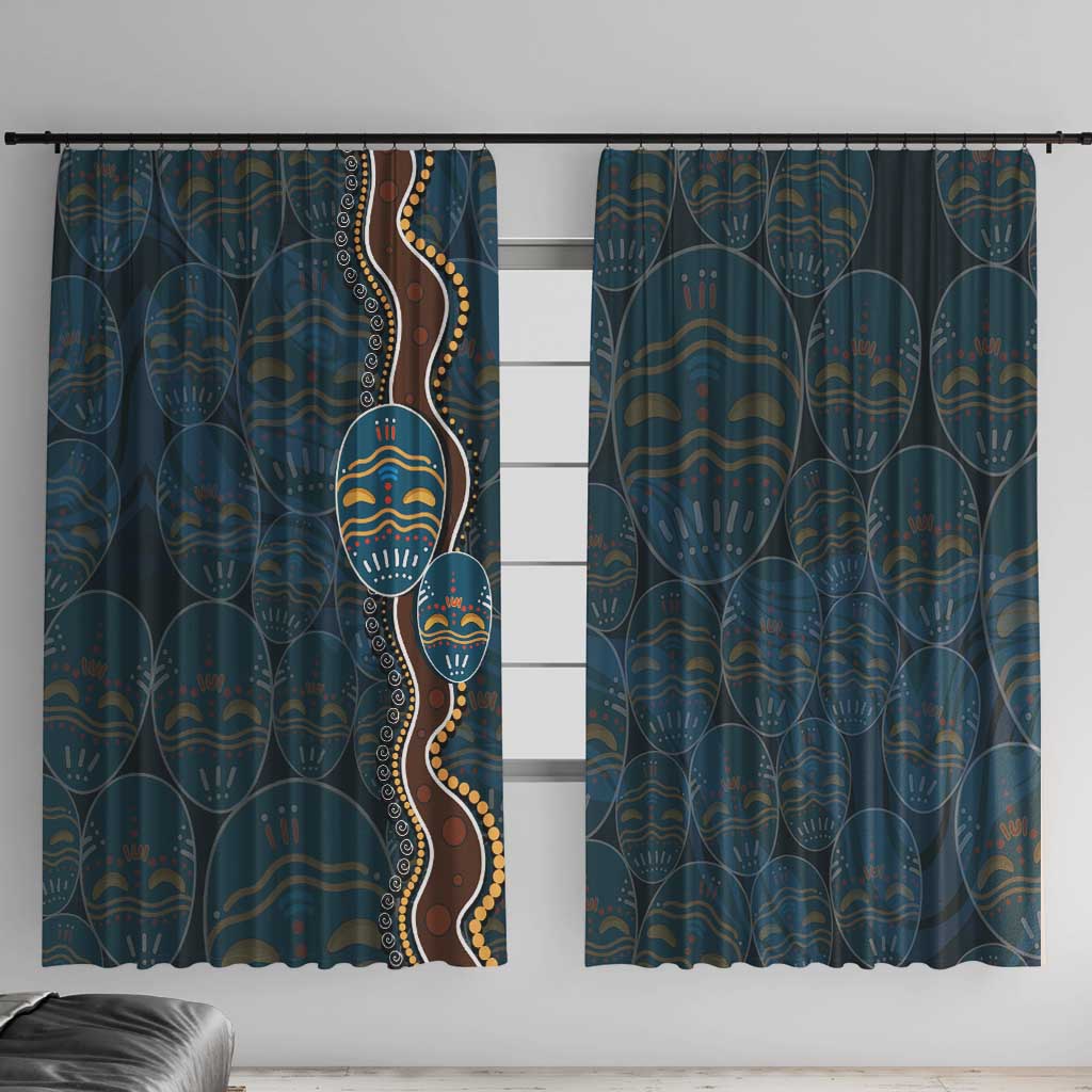Aboriginal Masks Art Window Curtain Australian Indigenous