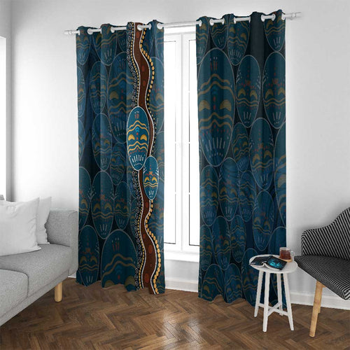 Aboriginal Masks Art Window Curtain Australian Indigenous