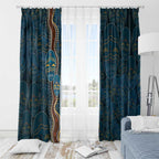 Aboriginal Masks Art Window Curtain Australian Indigenous