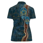 Aboriginal Masks Art Women Polo Shirt Australian Indigenous