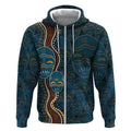 Aboriginal Masks Art Zip Hoodie Australian Indigenous