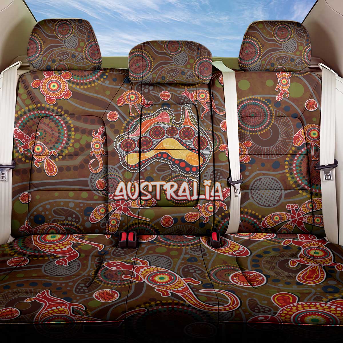 Animal Australia Aboriginal Art Back Car Seat Cover